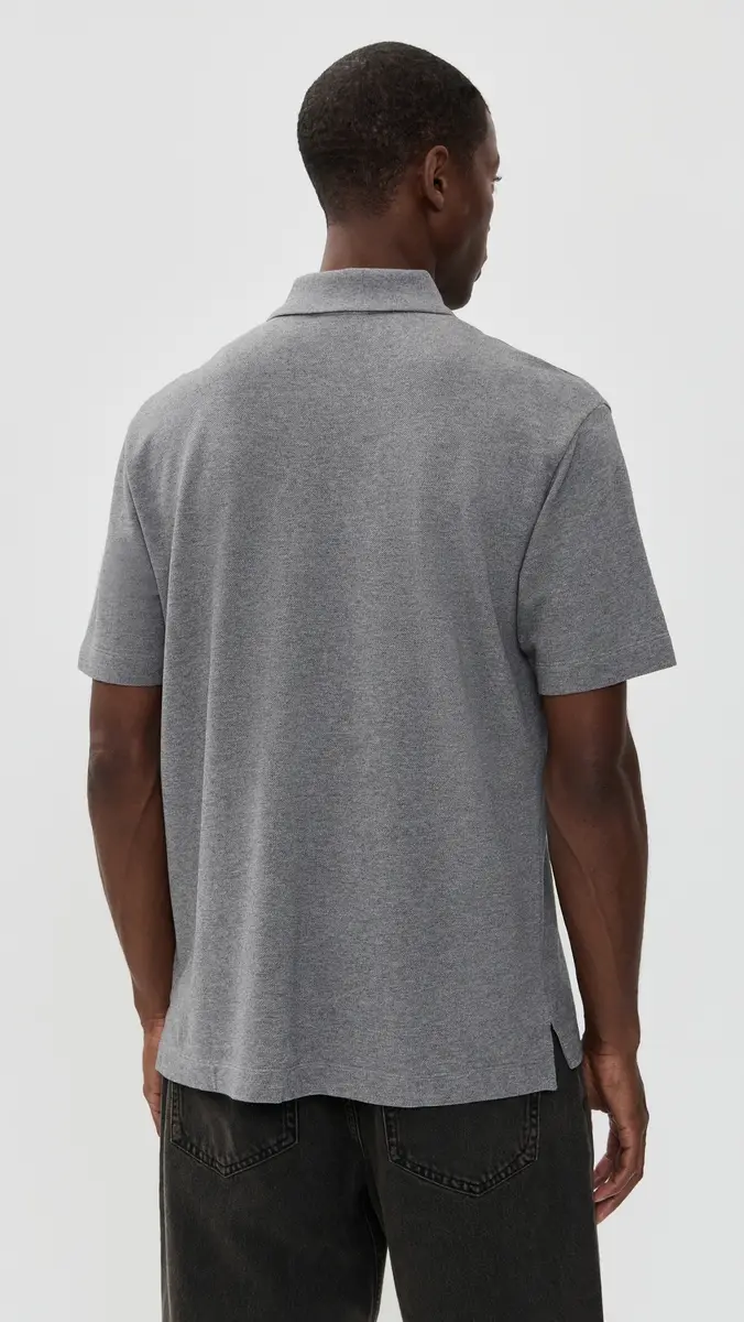 Maison Kitsuné Grey Fox Head Patch Comfort Polo | Thumbnail 3 Maison Kitsuné Grey Fox Head Patch Comfort Polo | Thumbnail 3