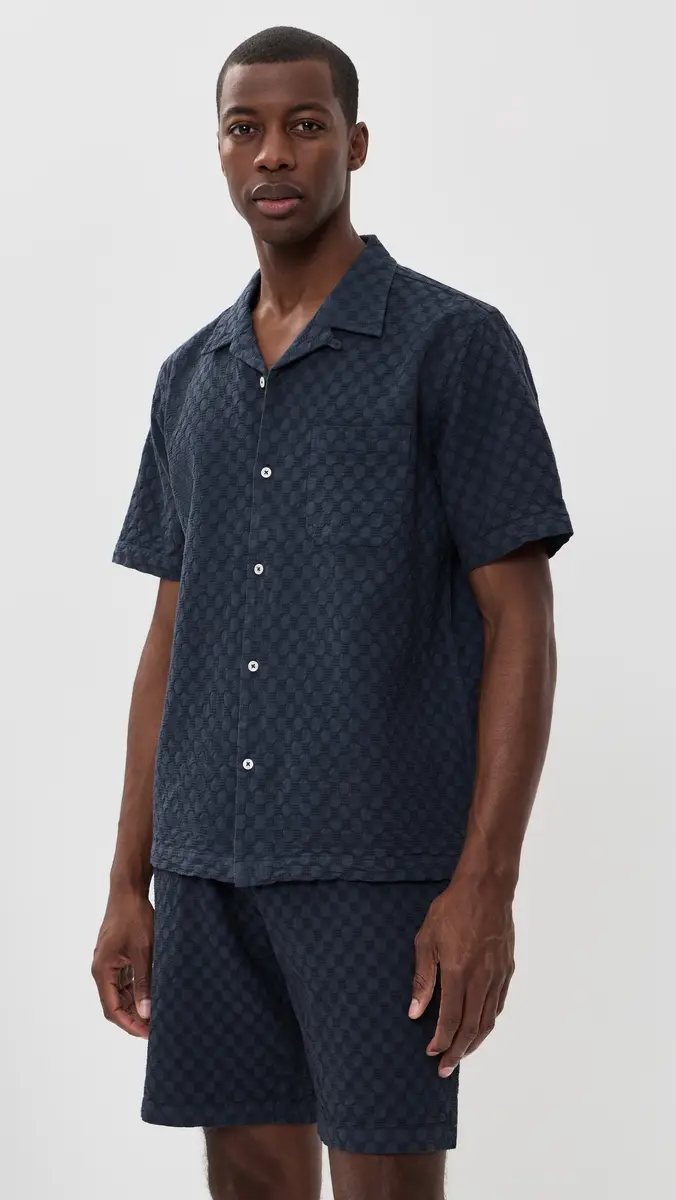 Universal Works Road Shirt Navy | Thumbnail 2 Universal Works Road Shirt Navy | Thumbnail 2