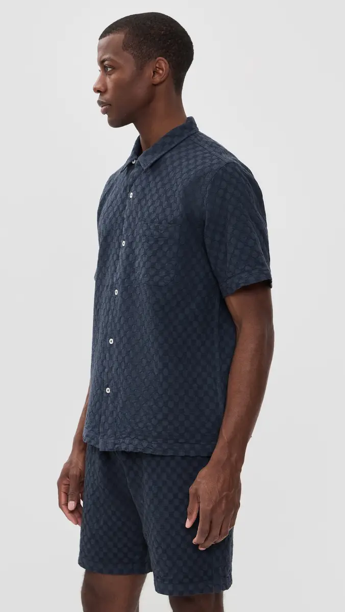 Universal Works Road Shirt Navy | Thumbnail 4 Universal Works Road Shirt Navy | Thumbnail 4