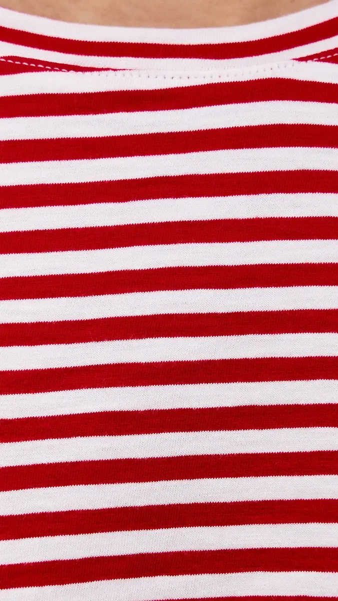 Madewell The Boxy Crop Tee in Soft Slub Festival Red | Thumbnail 6