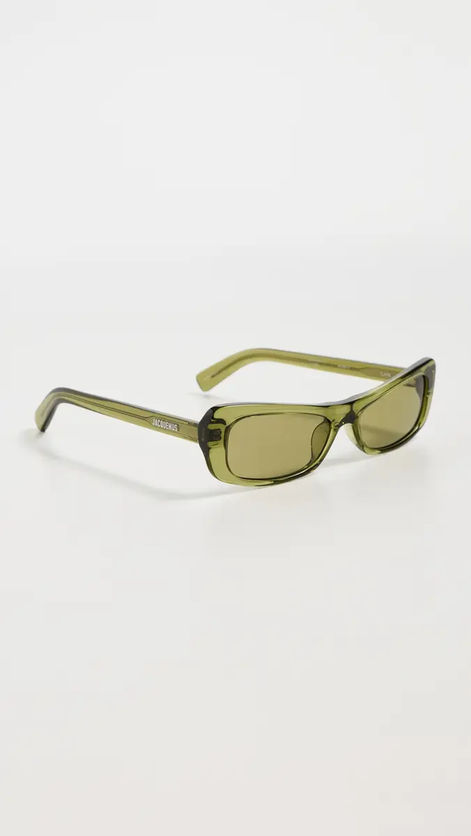Jacquemus Capri Sunglasses Khaki/Silver One Size | Thumbnail 4 Jacquemus Capri Sunglasses Khaki/Silver One Size | Thumbnail 4