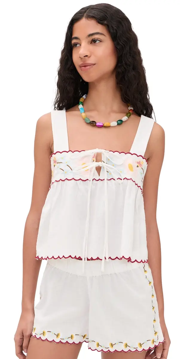 Ciao Lucia Ander Embroidered Top White | Image 1 Ciao Lucia Ander Embroidered Top White | Image 1