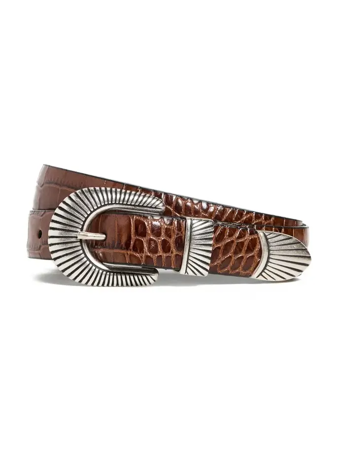 Narrow Western Mock Croc Belt Narrow Western Mock Croc Belt