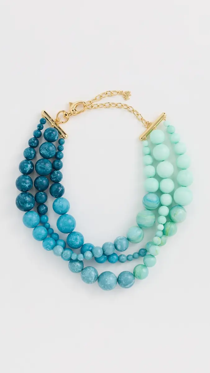 Lele Sadoughi Riviera Diana Triple Row Necklace | Thumbnail 2 Lele Sadoughi Riviera Diana Triple Row Necklace | Thumbnail 2