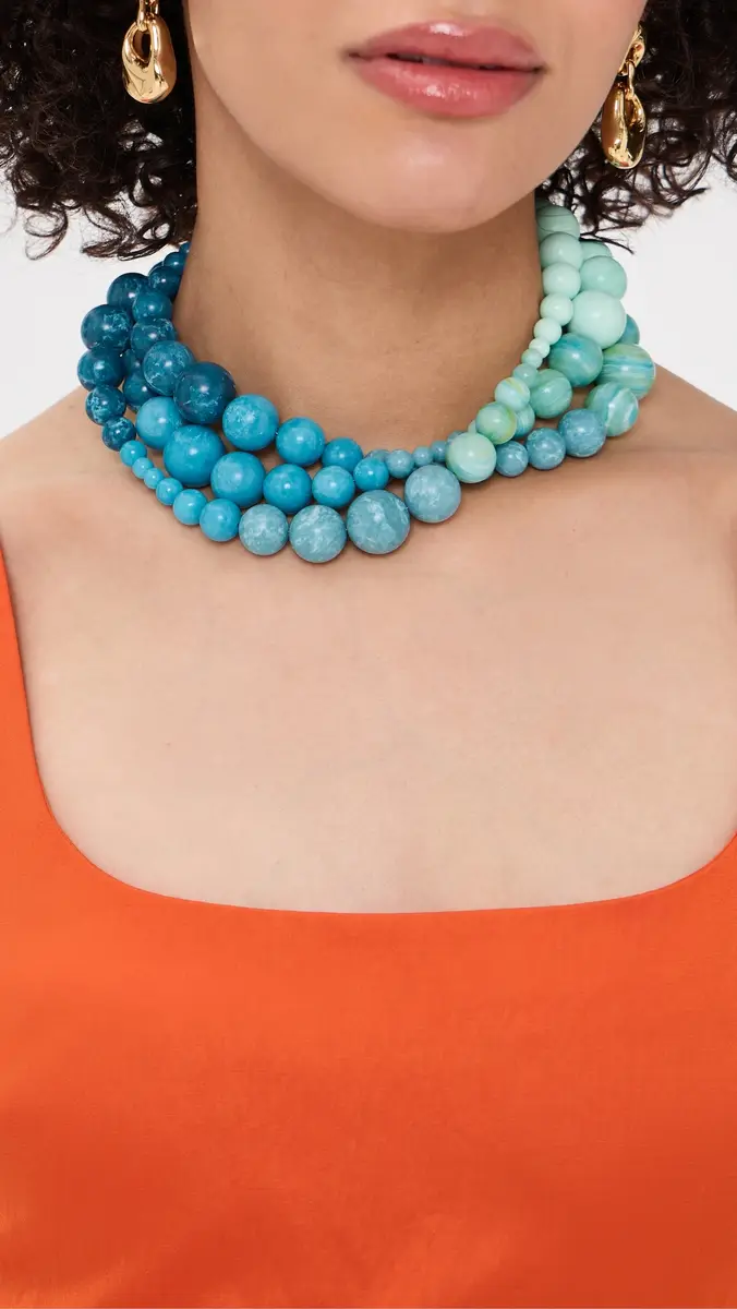 Lele Sadoughi Riviera Diana Triple Row Necklace | Thumbnail 3 Lele Sadoughi Riviera Diana Triple Row Necklace | Thumbnail 3