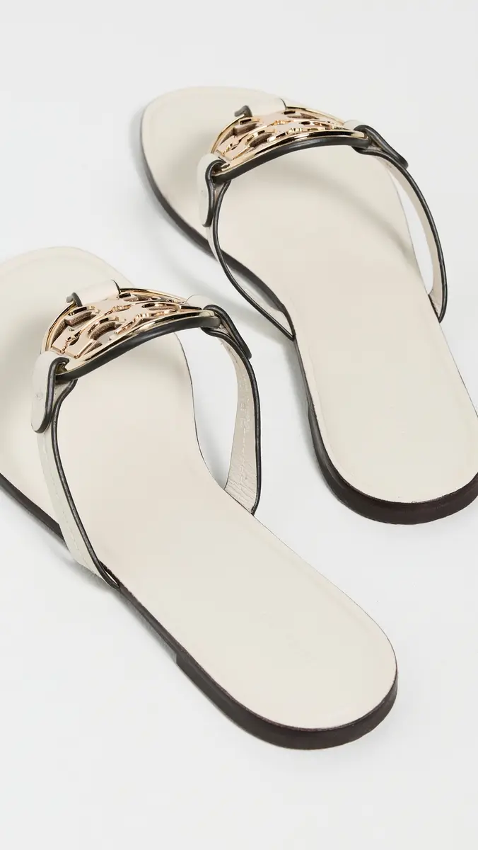Tory Burch Metal Miller Sandals Light Cream / Gold | Thumbnail 4