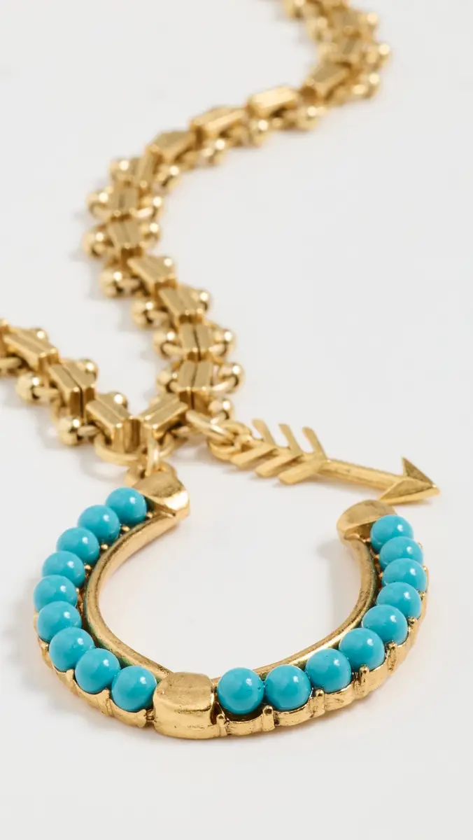 Elizabeth Cole Harriet Necklace Turquoise One Size | Thumbnail 4