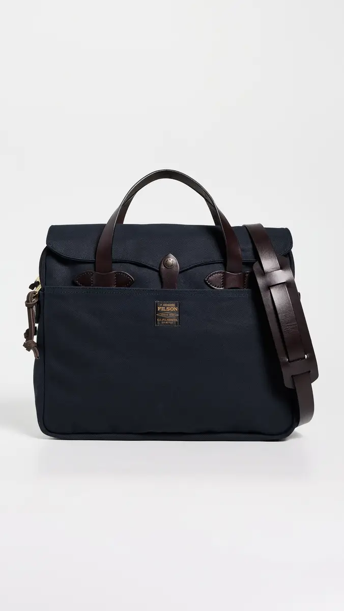Filson Rugged Twill Original Briefcase Navy One Size | Thumbnail 2
