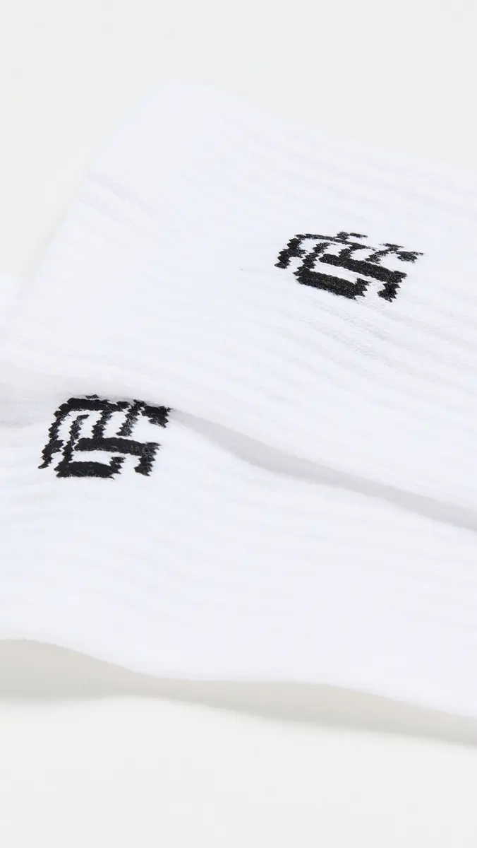Reigning Champ 3 Pack Classic Crew Socks White | Thumbnail 3
