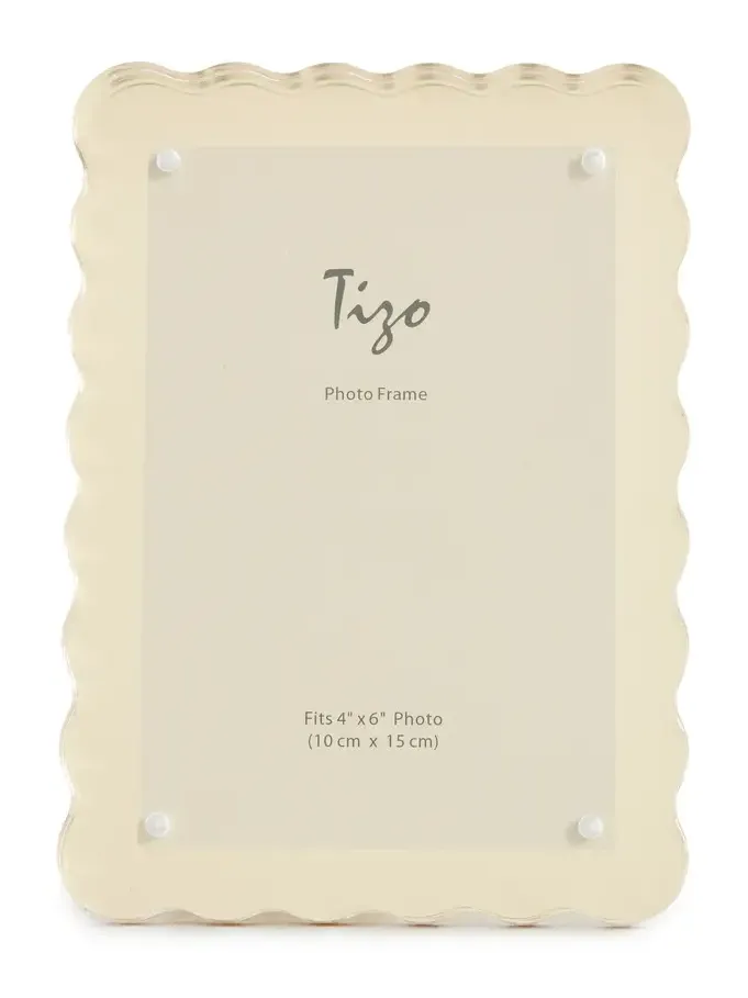 Tizo Design Lucite Frame Wave Design Gold 4x6