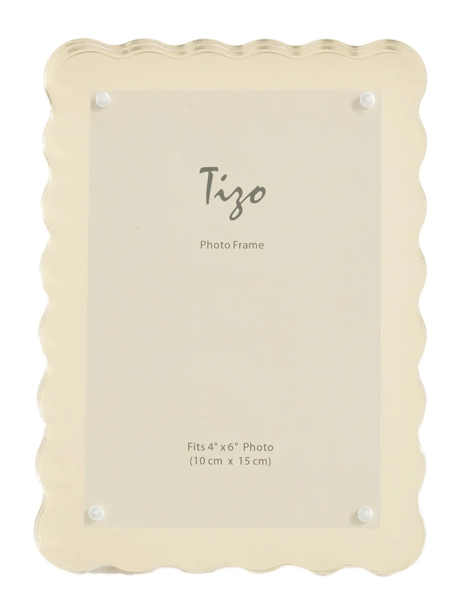 Tizo Design Lucite Frame Wave Design Gold 4x6