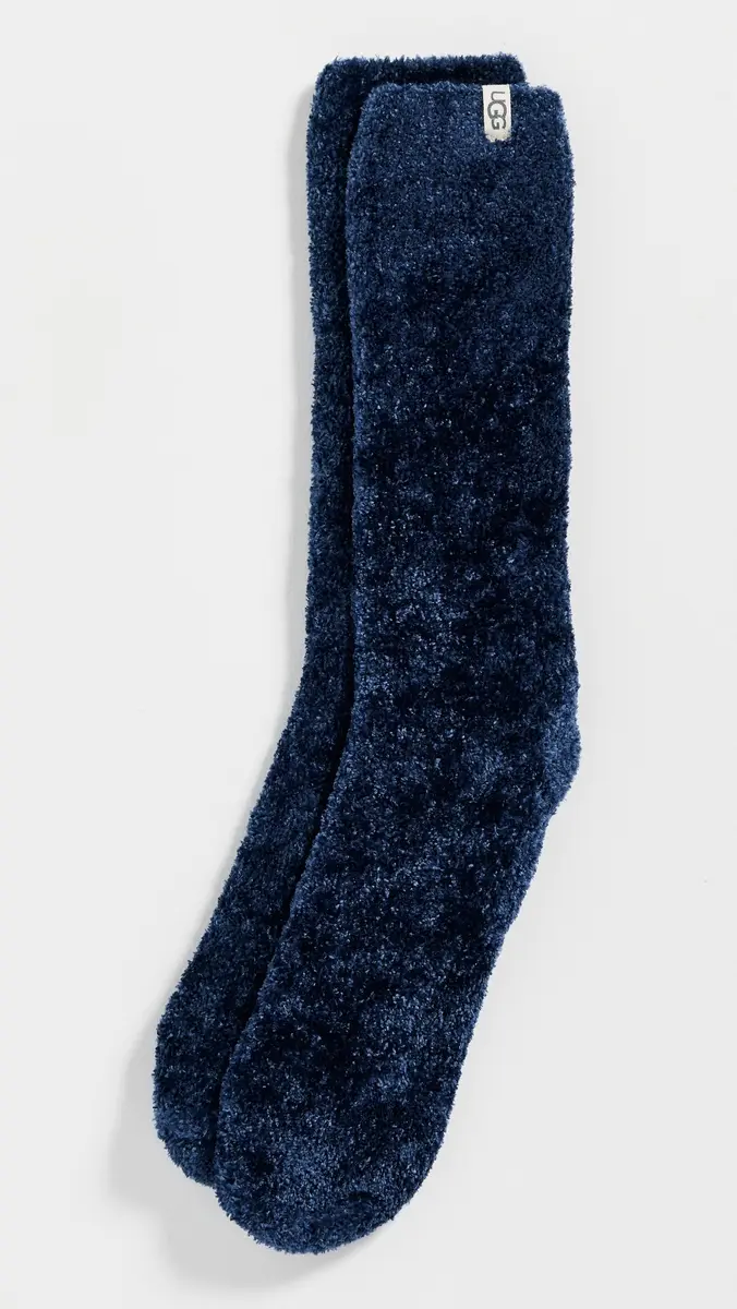 UGG Leda Cozy Socks Navy One Size | Thumbnail 2