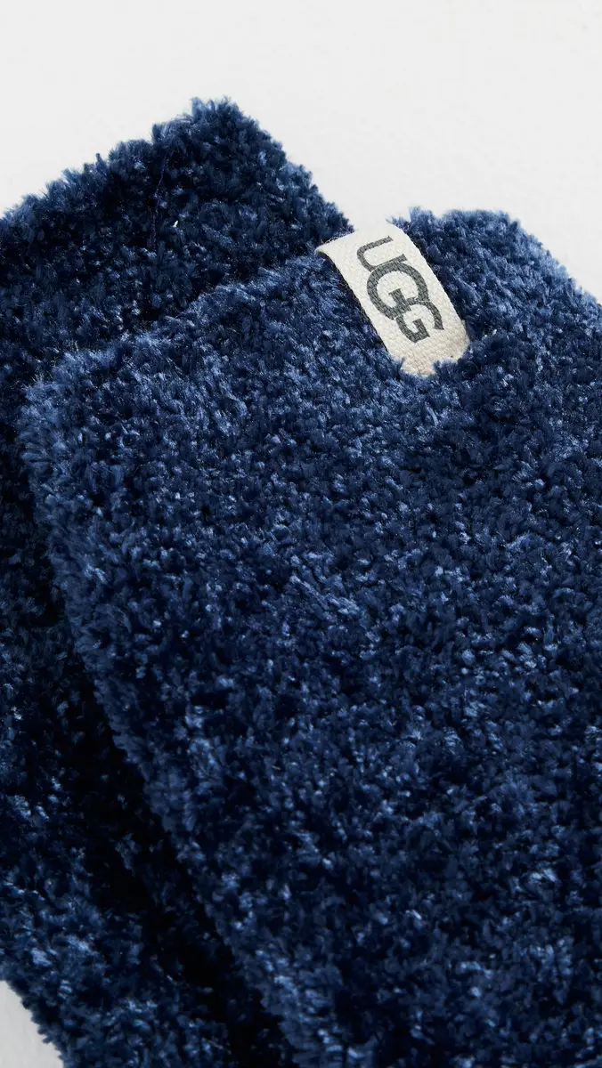 UGG Leda Cozy Socks Navy One Size | Thumbnail 3