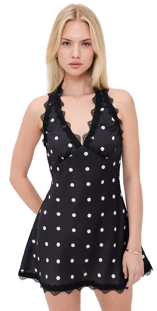 Stars Align Mini Dress Noir Polka Stars Align Mini Dress Noir Polka
