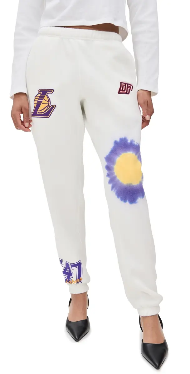 DANNIJOPRO Lakers Bullseye Sweatpants White | Image 1 DANNIJOPRO Lakers Bullseye Sweatpants White | Image 1
