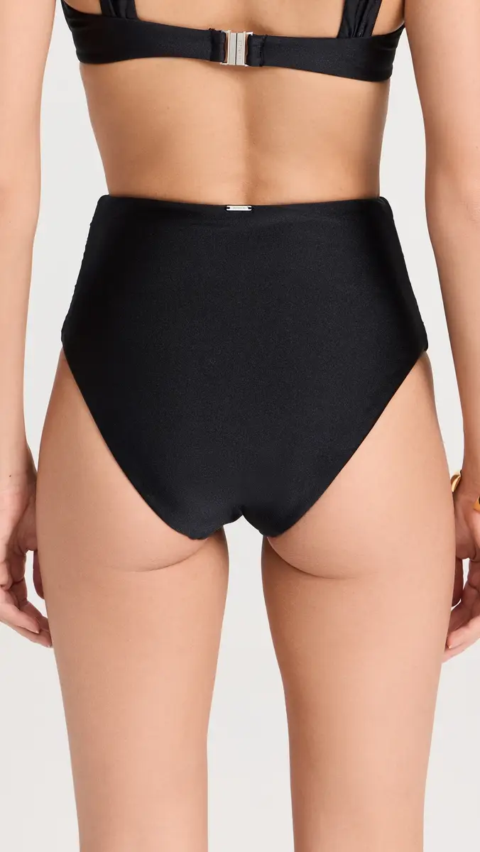 Simkhai Teya High Waisted Ruched Bikini Bottoms | Thumbnail 3