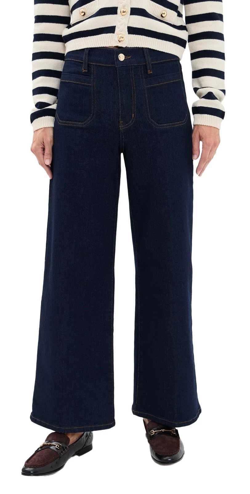 Frame Pixie Petite Le Slim Palazzo Modernist Pocket Jeans
