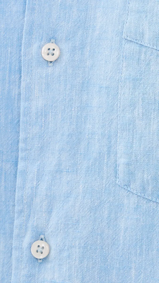 OFFICINE GÉNÉRALE Cotton Button Up Shirt Dream Blue | Thumbnail 6 OFFICINE GÉNÉRALE Cotton Button Up Shirt Dream Blue | Thumbnail 6