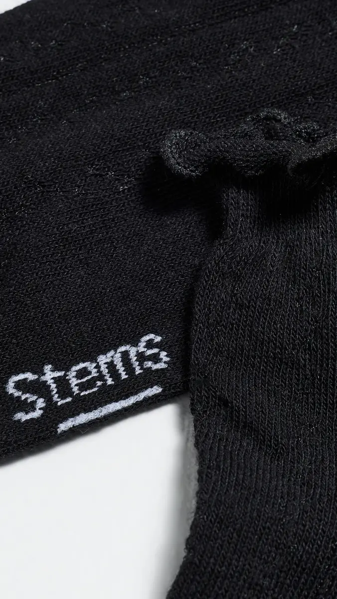 Stems Pointelle Mid Crew Socks 3 Pack | Thumbnail 3