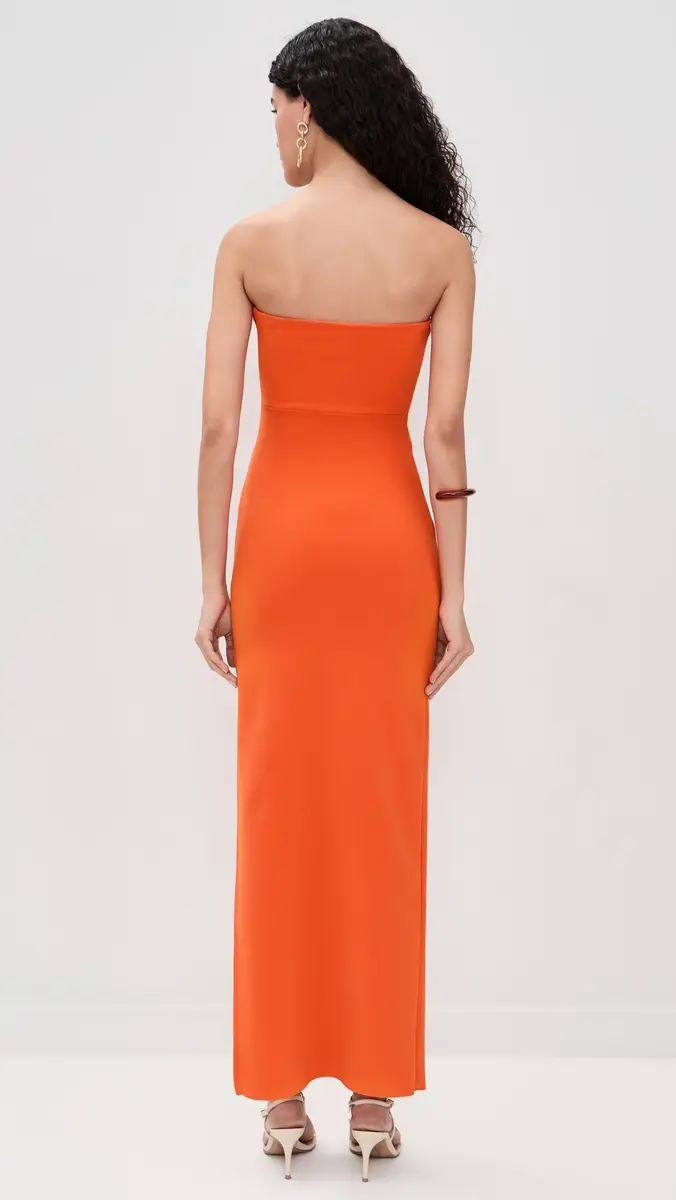 Bec & Bridge Reina Strapless Maxi Dress Orange | Thumbnail 3