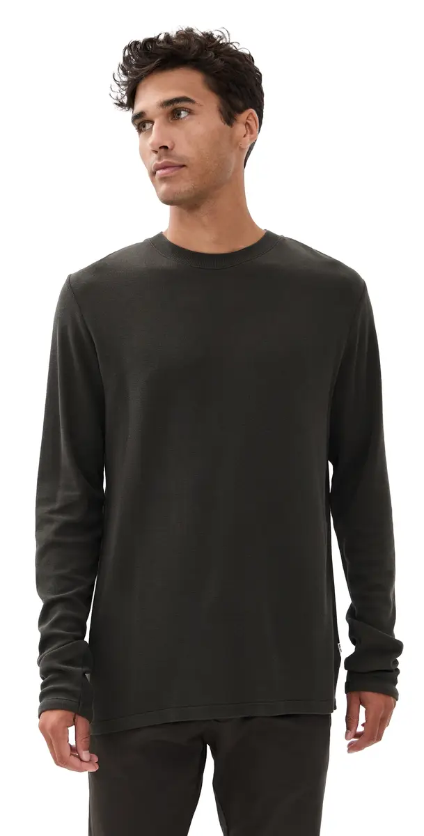 NN07 Clive Waffle Knit Tee Dark Army | Image 1 NN07 Clive Waffle Knit Tee Dark Army | Image 1