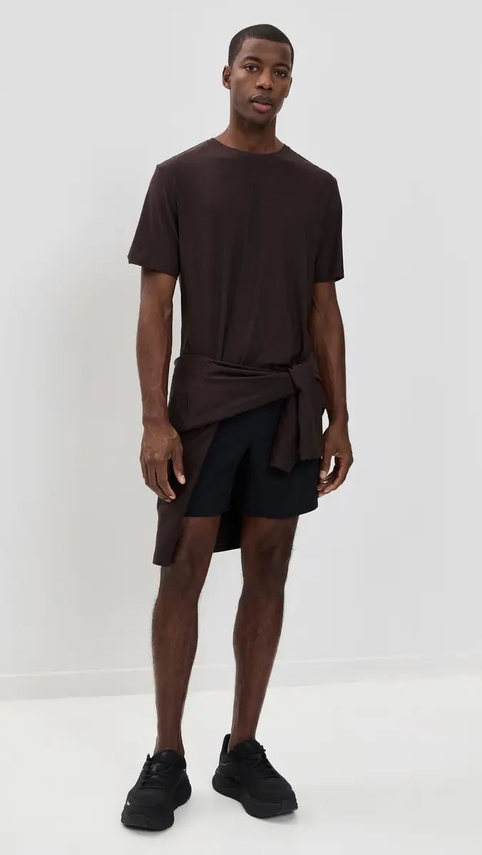 Beyond Yoga Always Beyond Crew Tee 2.0 Dark Chocolate Heather | Thumbnail 5 Beyond Yoga Always Beyond Crew Tee 2.0 Dark Chocolate Heather | Thumbnail 5