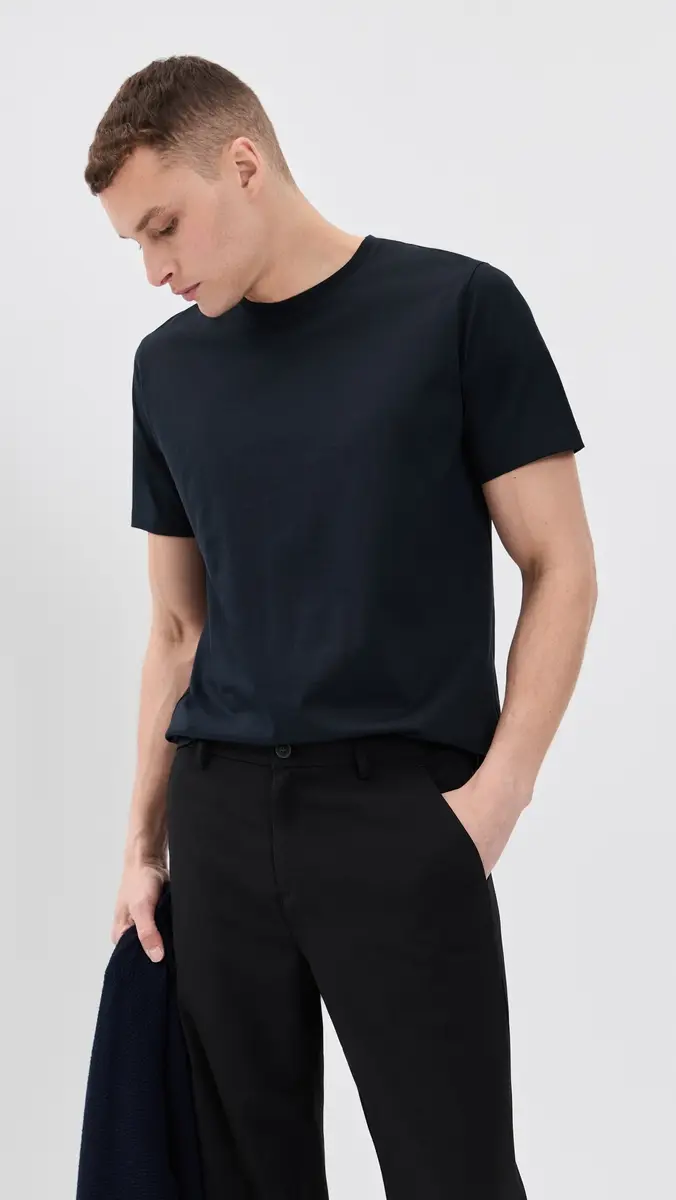 Theory Precise Rib Cotton Tee | Thumbnail 2 Theory Precise Rib Cotton Tee | Thumbnail 2