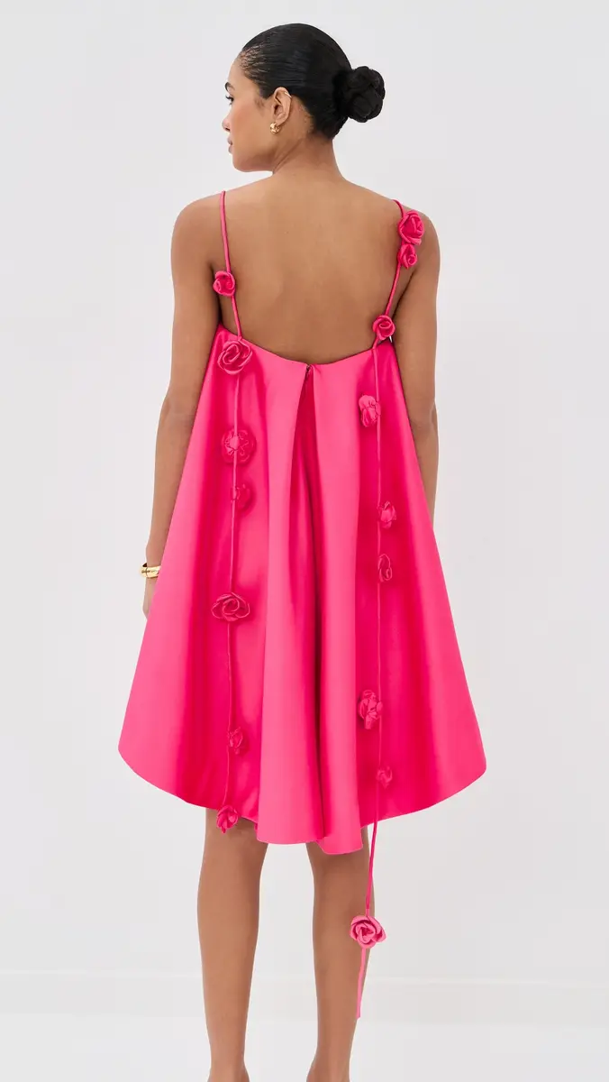 Leo Lin Fiona Rose Mini Dress Pink | Thumbnail 3 Leo Lin Fiona Rose Mini Dress Pink | Thumbnail 3