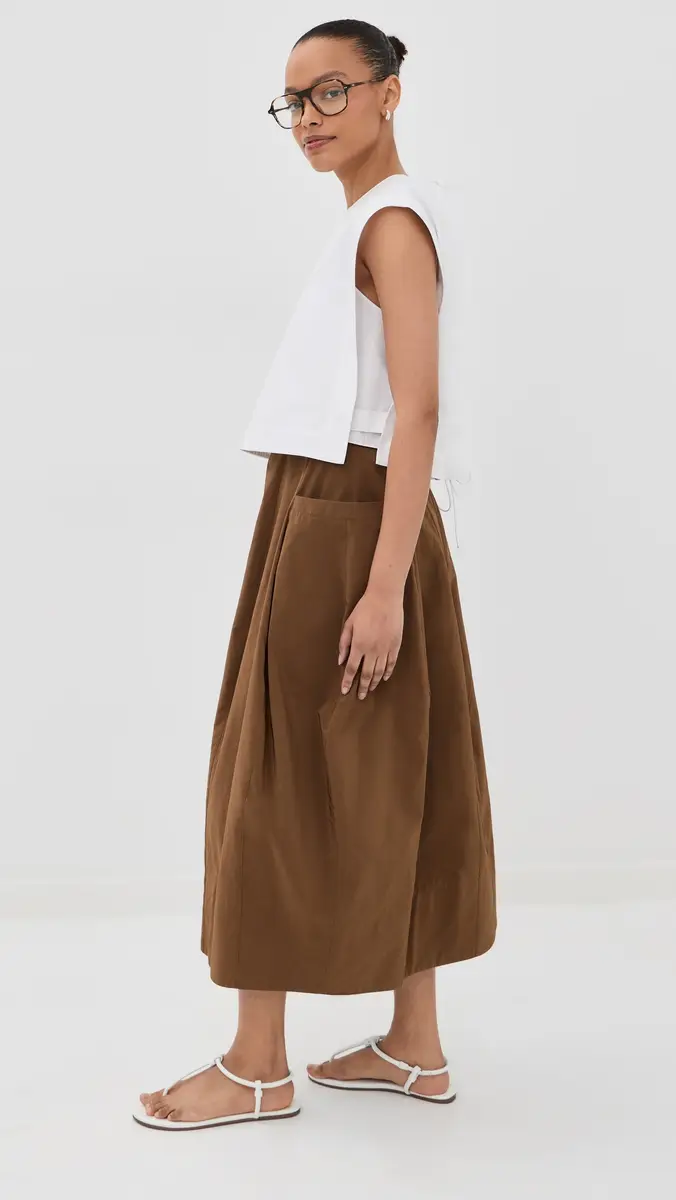 Tibi Cropped Square Blouse White | Thumbnail 4 Tibi Cropped Square Blouse White | Thumbnail 4