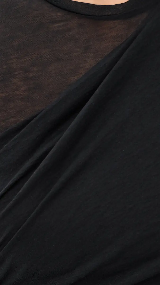 Balmain See Through Draped Jersey Top Black | Thumbnail 6 Balmain See Through Draped Jersey Top Black | Thumbnail 6