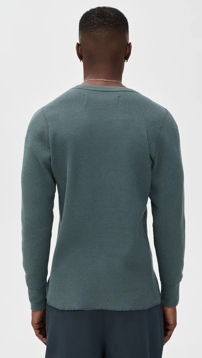 Aaron Levine Thermal ong Sleeve Shirt Slate | Thumbnail 3 Aaron Levine Thermal ong Sleeve Shirt Slate | Thumbnail 3