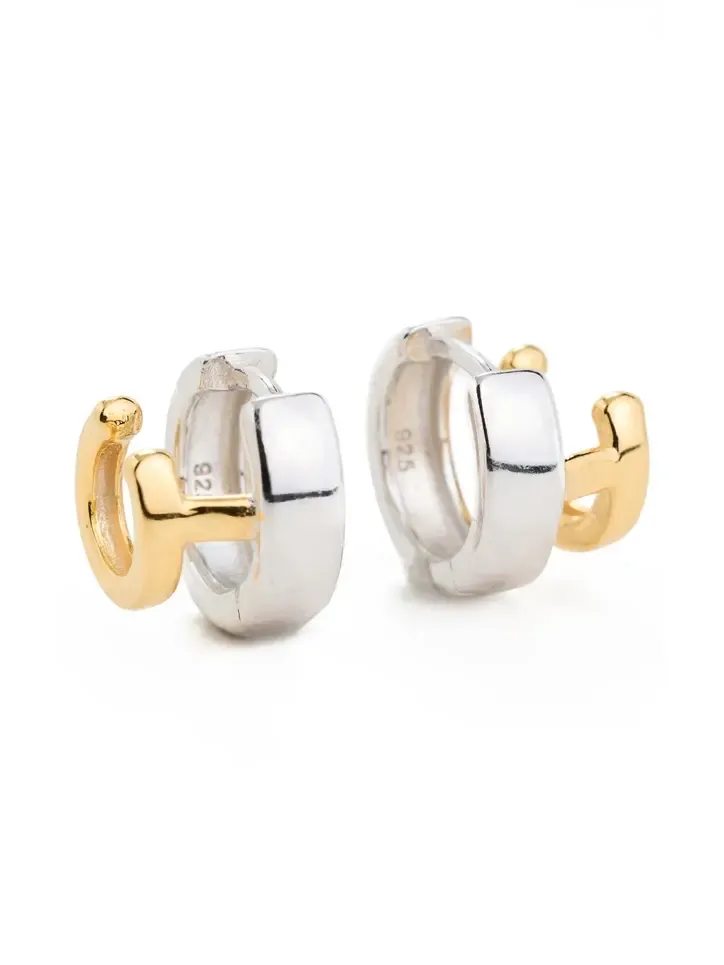 Double Katerina Two Tone Earrings