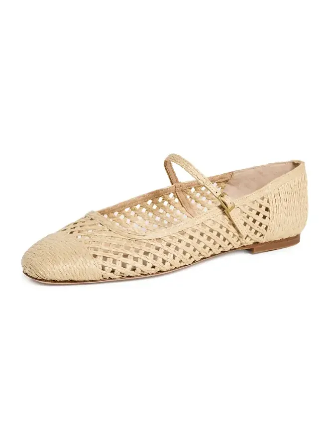 Ellie Raffia Ballet Flats