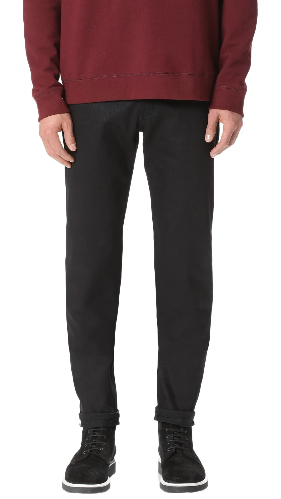 Naked & Famous Denim Easy Guy Solid Black Selvedge Jeans