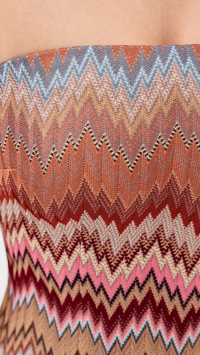 Missoni Short Dress Pink And Rust Tones | Thumbnail 6 Missoni Short Dress Pink And Rust Tones | Thumbnail 6