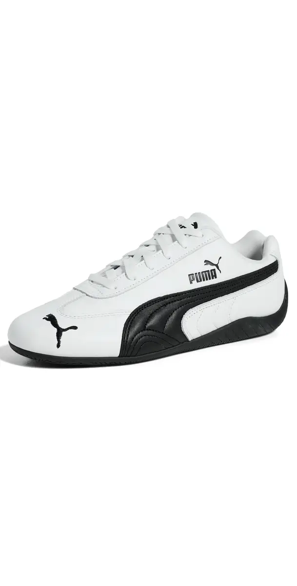 PUMA Speedcat Full Leather Sneakers Puma White-Puma Black | Image 1 PUMA Speedcat Full Leather Sneakers Puma White-Puma Black | Image 1