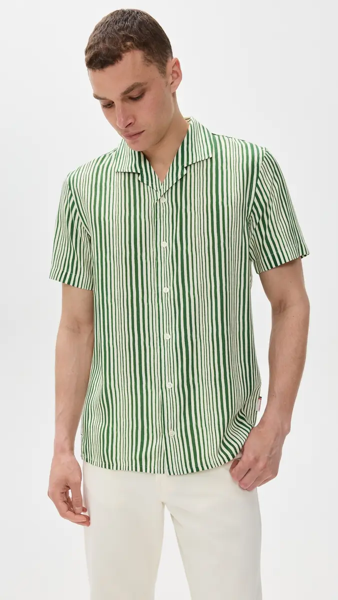 Orlebar Brown Hibbert Shore Stripe Shirt | Thumbnail 2 Orlebar Brown Hibbert Shore Stripe Shirt | Thumbnail 2