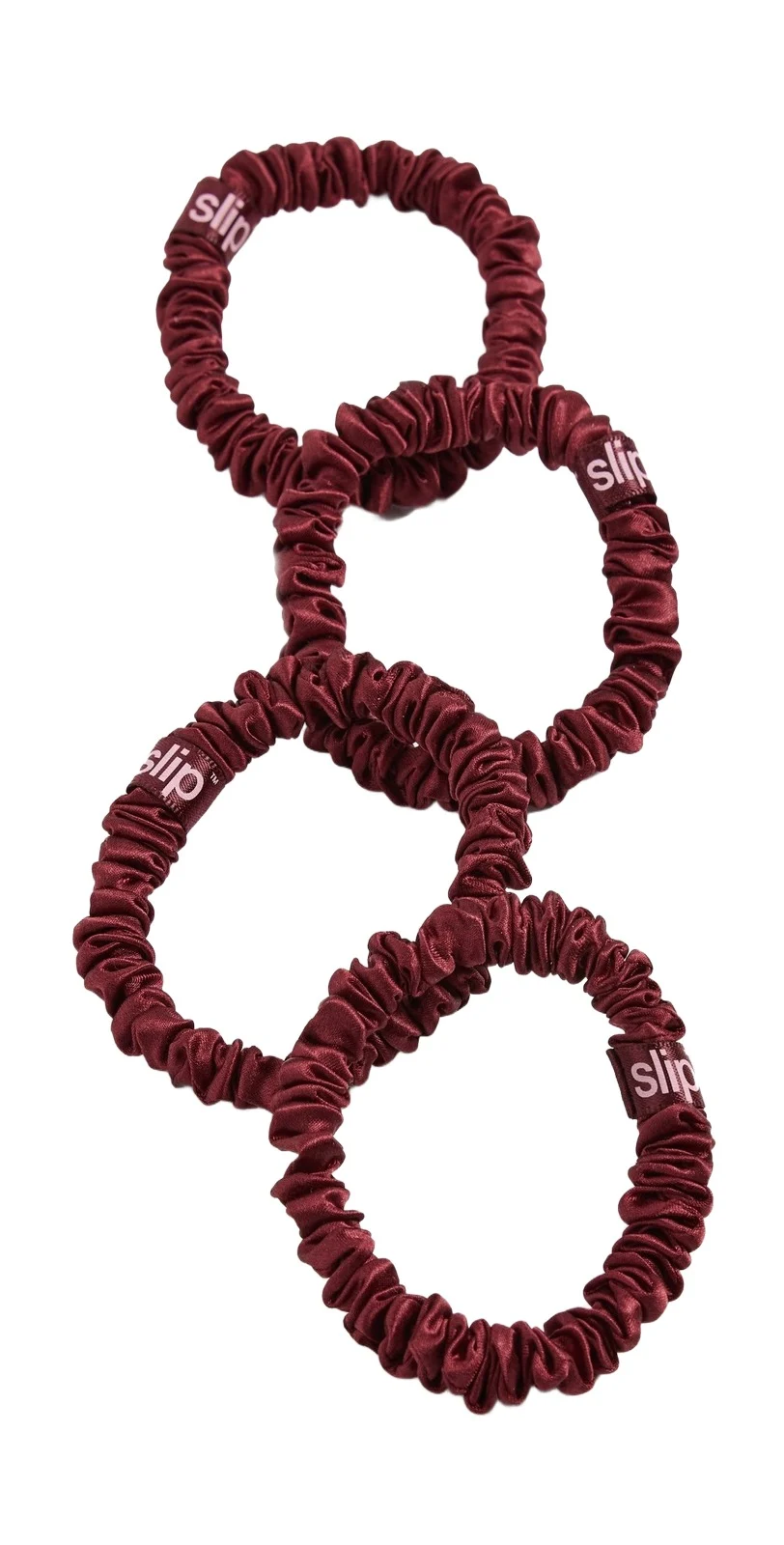 Skinny Silk Scrunchie Set of 4
