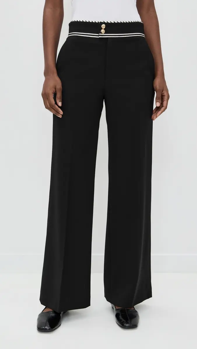 FRAME The Prim Trousers Black | Thumbnail 2
