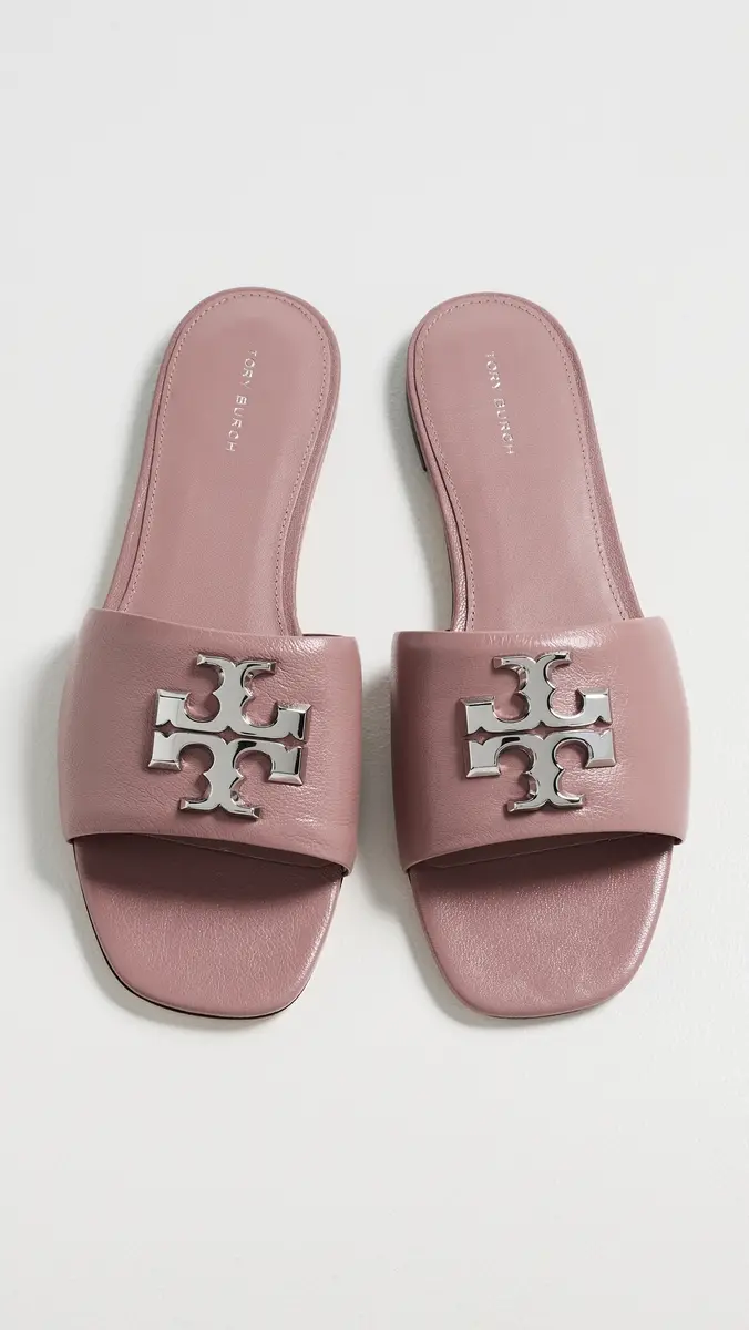 Tory Burch Eleanor Slides Light Mauve/Silver | Thumbnail 2 Tory Burch Eleanor Slides Light Mauve/Silver | Thumbnail 2