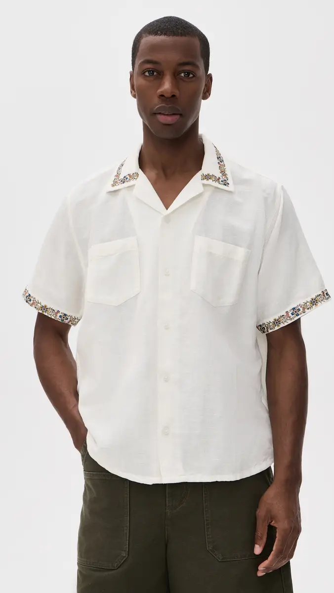 Corridor Harmony Embroidered Camp Shirt White | Thumbnail 2 Corridor Harmony Embroidered Camp Shirt White | Thumbnail 2