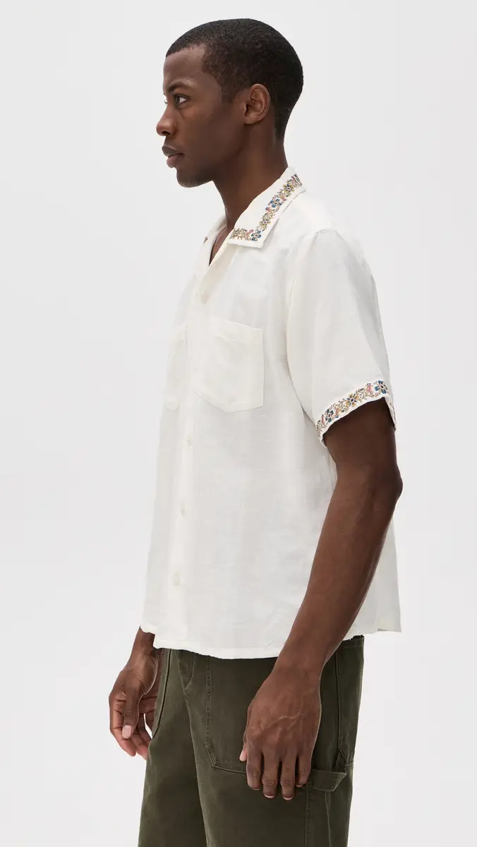 Corridor Harmony Embroidered Camp Shirt White | Thumbnail 4 Corridor Harmony Embroidered Camp Shirt White | Thumbnail 4