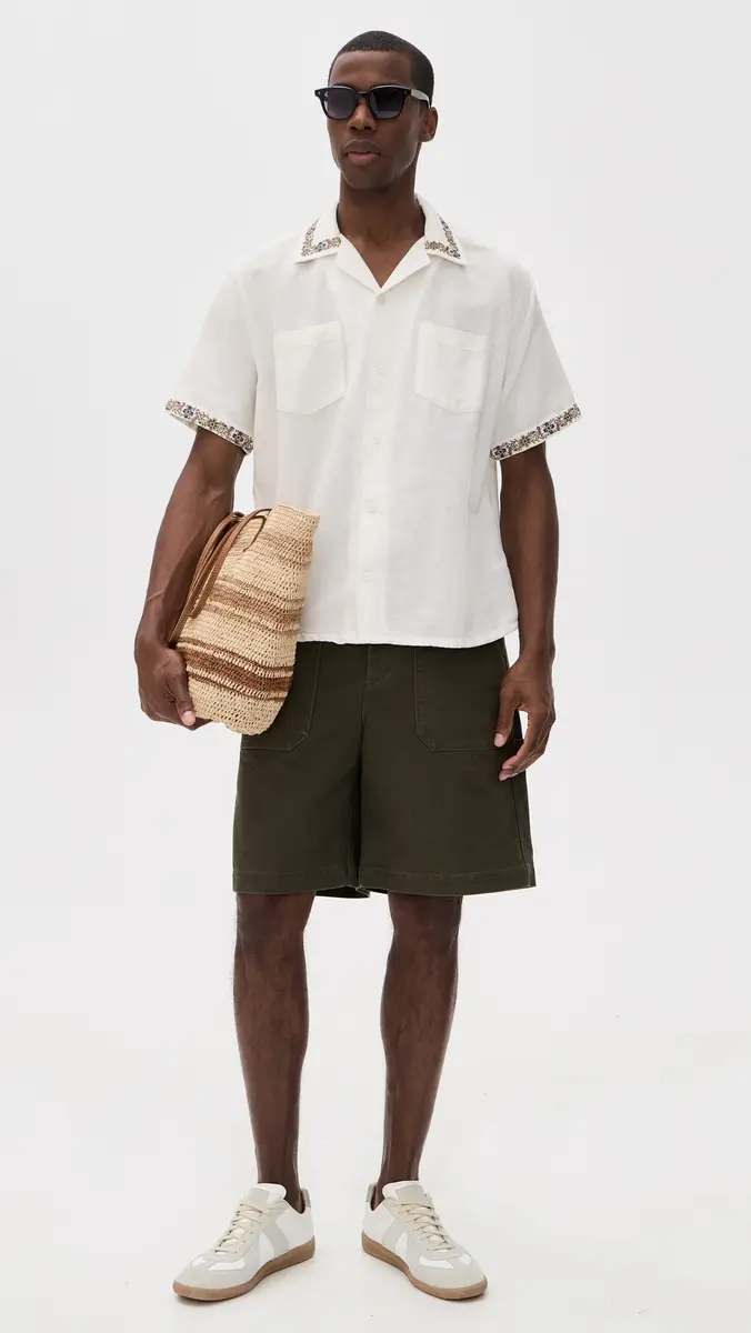 Corridor Harmony Embroidered Camp Shirt White | Thumbnail 5 Corridor Harmony Embroidered Camp Shirt White | Thumbnail 5