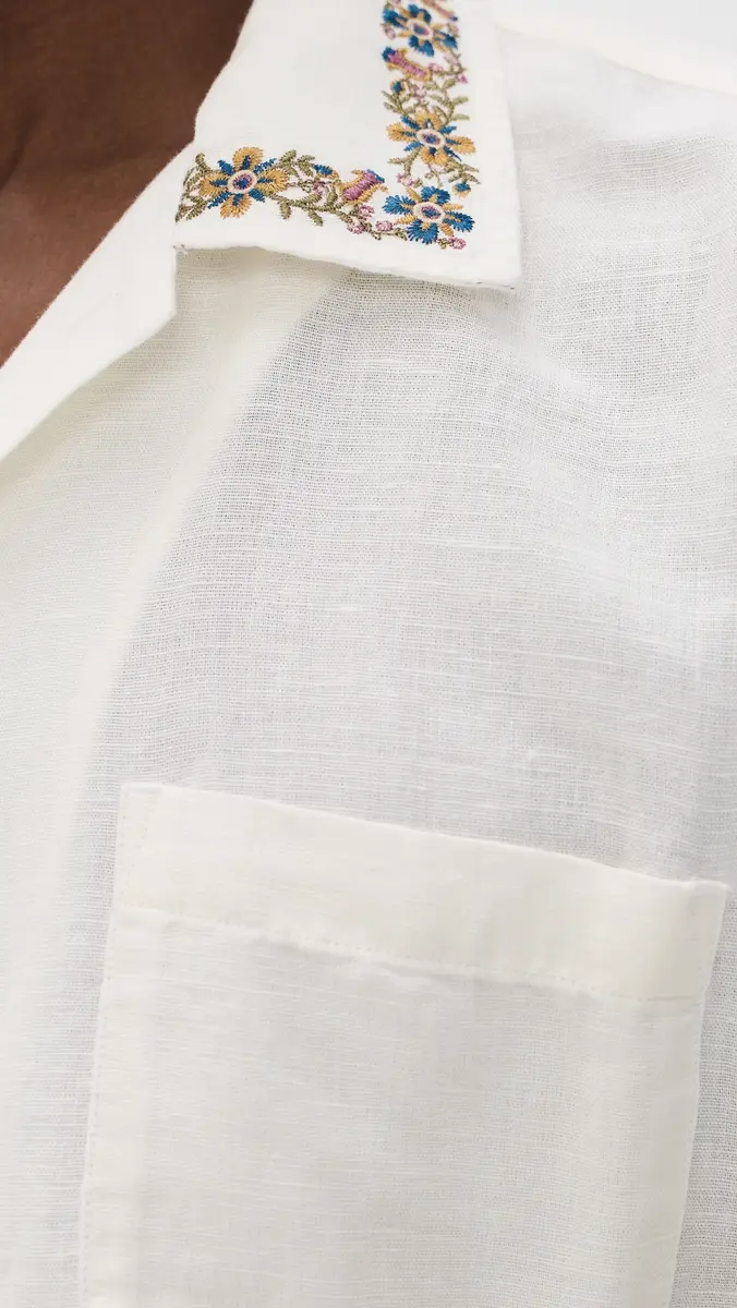 Corridor Harmony Embroidered Camp Shirt White | Thumbnail 6 Corridor Harmony Embroidered Camp Shirt White | Thumbnail 6