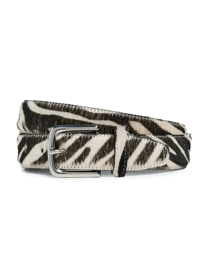 Tibi Classic Pony Hair Leather Belt