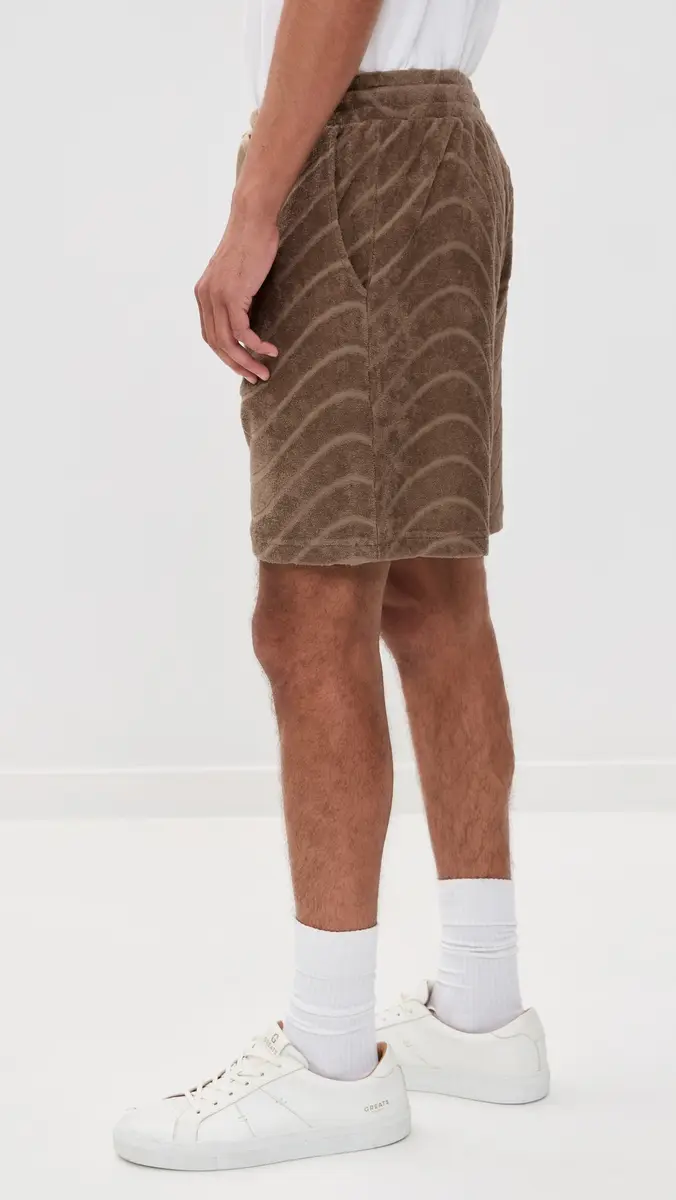 Frescobol Carioca Augusto Cotton Blend Fibra Jacquard Shorts 8 Khaki | Thumbnail 4