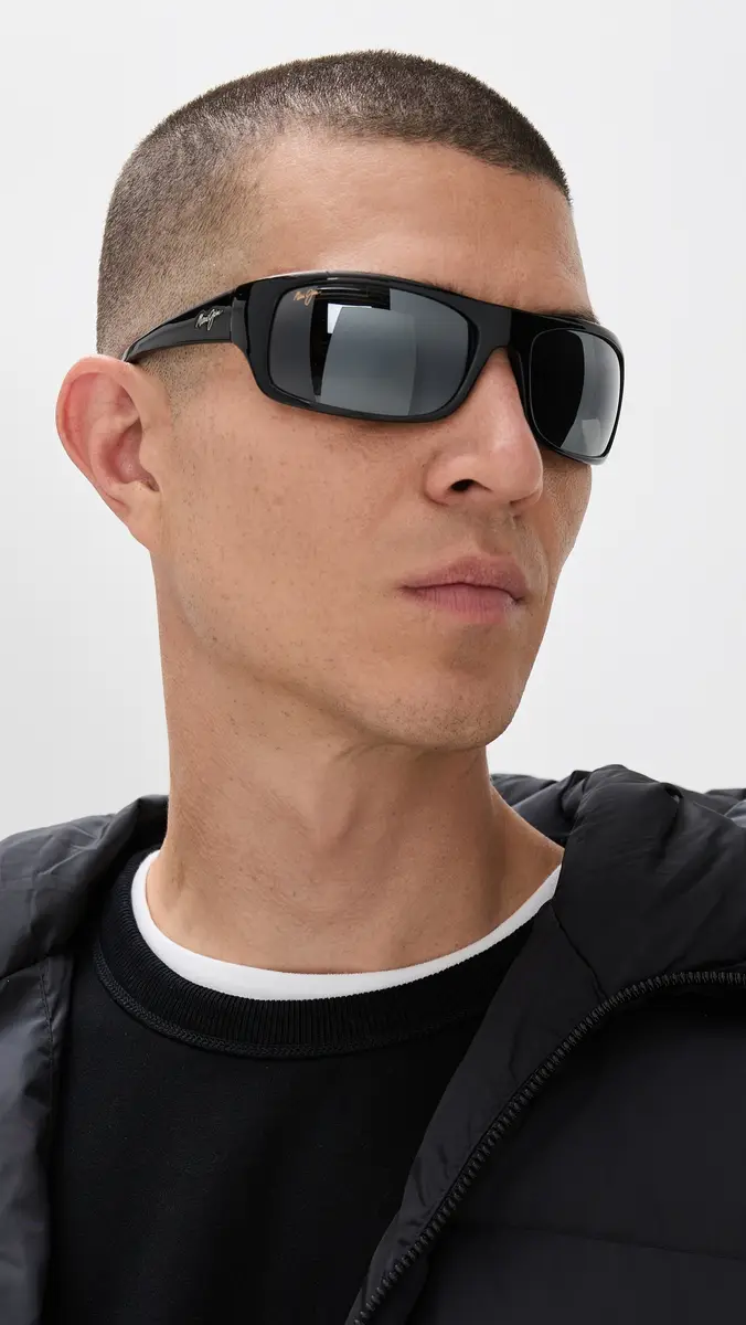 Maui Jim Peahi Sunglasses Black-Black-Grey One Size | Thumbnail 3 Maui Jim Peahi Sunglasses Black-Black-Grey One Size | Thumbnail 3