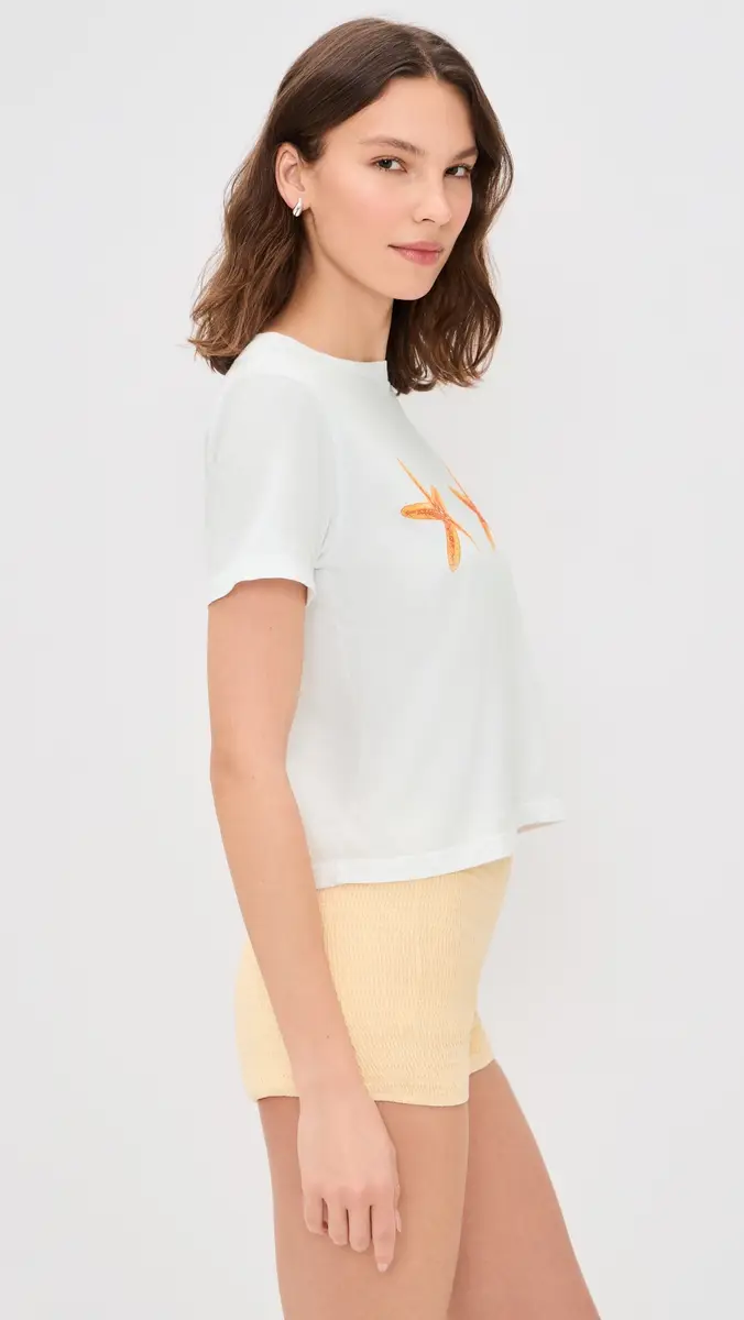 Sunny Somewhere Lucky Starfish Tee White | Thumbnail 4 Sunny Somewhere Lucky Starfish Tee White | Thumbnail 4