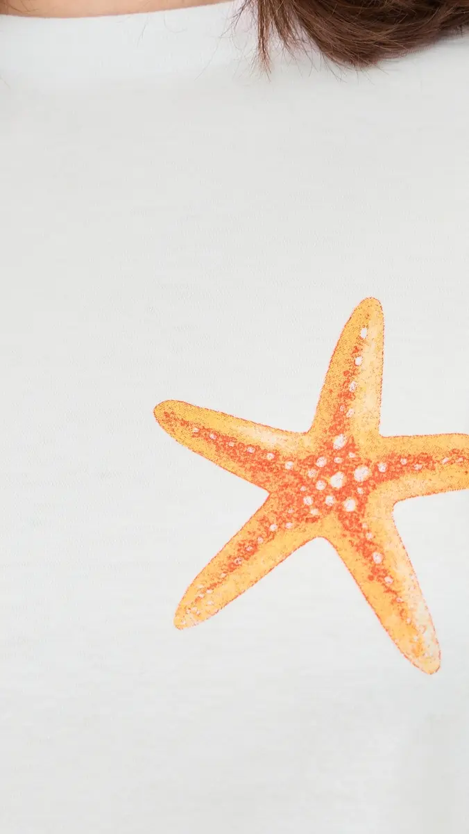 Sunny Somewhere Lucky Starfish Tee White | Thumbnail 6 Sunny Somewhere Lucky Starfish Tee White | Thumbnail 6