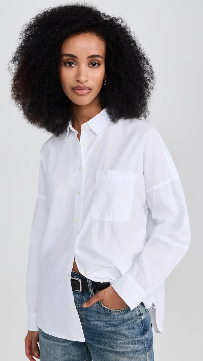 Alex Mill Jo Shirt in Paper Poplin White | Thumbnail 2 Alex Mill Jo Shirt in Paper Poplin White | Thumbnail 2